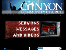 Tablet Screenshot of canyoncommunitychurch.org